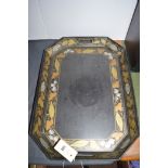 A tole painted tin tray.