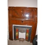 Cast iron fireplace with tiled sides