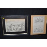 George Cruickshank "Money Hunting" signed etching