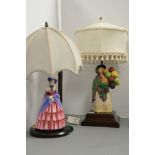 2 Royal Doulton Figurine Table Lamps