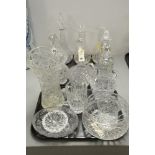 Crystal and Cut-Glassware to include 6 Decanters; jugs, vases and bowls