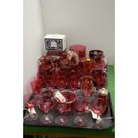 Cranberry glassware