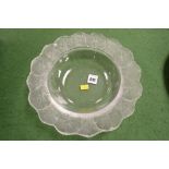 A Lalique honfleur clear and frosted glass bowl.