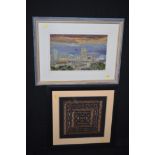 Liz Duncan "Aberdeen Skyline" signed a collage