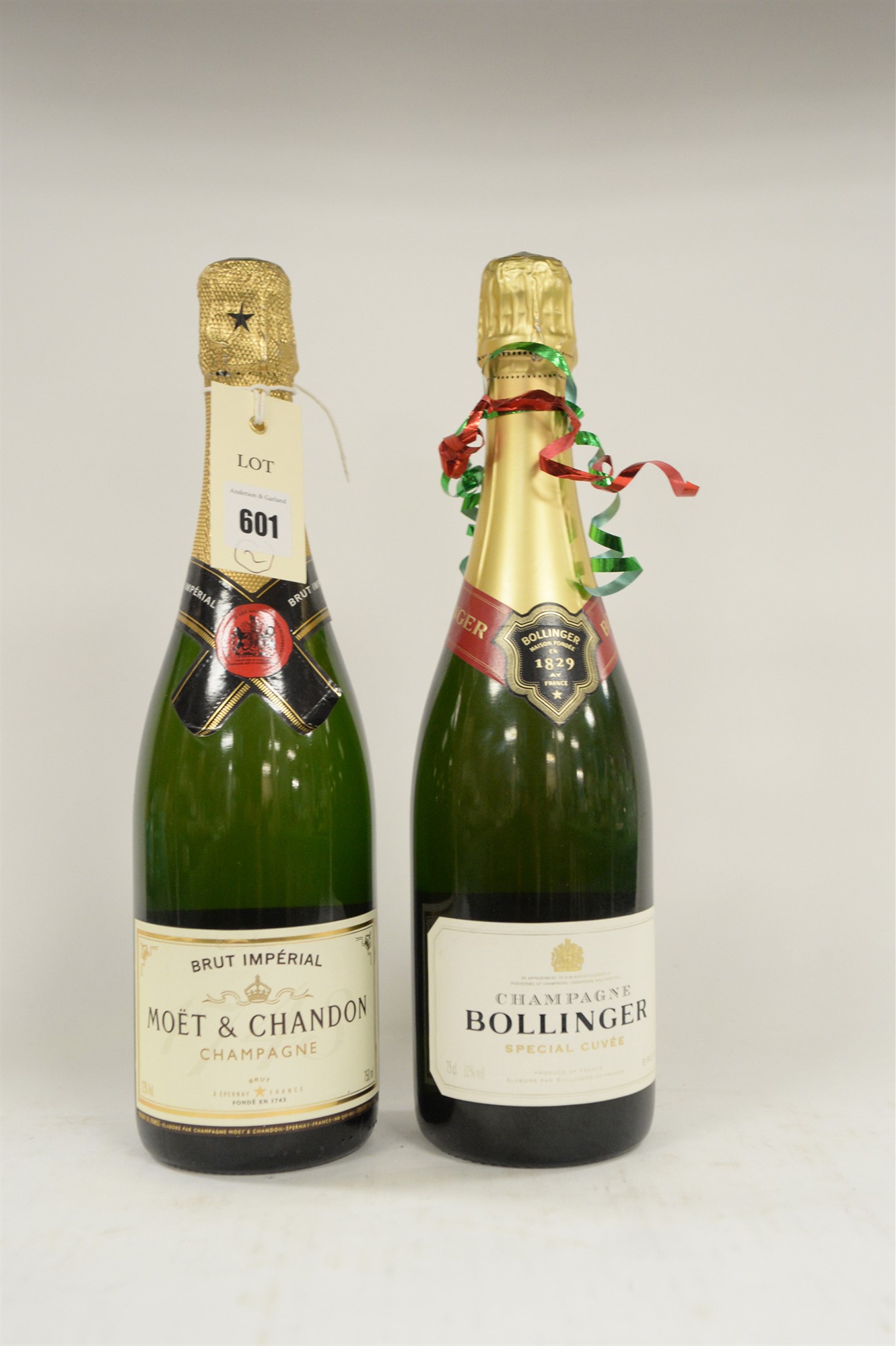 Bottle Bollinger/ Bottle Moet Champagne