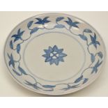 Chinese Ming style blue and white dish,