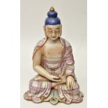 Chinese style enamel painted figure of Buddha Shakyamuni,