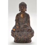 Chinese lacquered and gilded iron figure of the Buddha Shakyamuni,