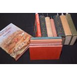 A collection of books, various foxhunting titles,