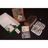 A Loch Leven eyed fly box and contents; a Wheatley Silmalloy fly box and contents;