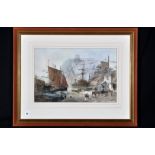 Peter Knox - "The Harbour", signed and inscribed, watercolour, 30.5 x 46.5cms.