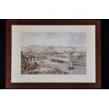 John Storey - "Newcastle upon Tyne in the reign of Queen Elizabeth", tinted lithograph,