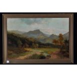 Thomas Henry Gibb - "On the way to Lanrig Head", signed, signed and inscribed verso, oil on canvas,