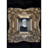 WITHDRAWN - 19th Century German School - a miniature portrait of a woman wearing a black dress,