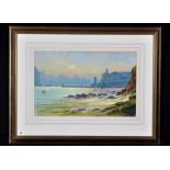 Terence "Terry" McArdle - "High & Low Lights North Shields", signed and inscribed, oil on board,