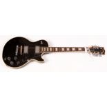 Satellite black Les Paul style guitar, block...