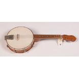 Continental banjolele with a laminated beech...