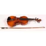 Chinese made student violin, 36cms together...