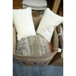 A collection of miscellaneous scatter cushions.