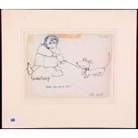 Gerald Scarfe - "Stop Following Me!", signed, inscribed and rubber-stamped date 10 May 1963,