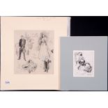 Leonard Raven-Hill - studies of actors - Count Orloff, Countess Zick, etc.