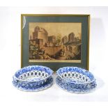 The Coysh Collection - A pair of 19th century Spode Caramanian series pearlware blue transfer