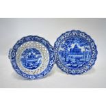 The Coysh Collection - John Rogers & Son 19th century pearlware blue transfer printed pierced