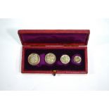 A 1902 silver Maundy set EF,