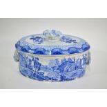 The Coysh Collection - A 19th century Leeds Pottery pearlware blue transfer printed oval box and