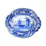 The Coysh Collection - A 19th century John & William Ridgway blue transfer printed tureen stand
