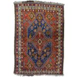 A Shiraz/Kashqai rug, South Persia, late 19th/20th century,