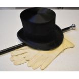 A black silk top hat manufactured by A. Casse, Paris, 2 Grands Prix, retailed by J. S.