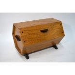 A pale oak octagonal drum work-box, 'The Lethaby Chest', by Christopher Vickers 1994,