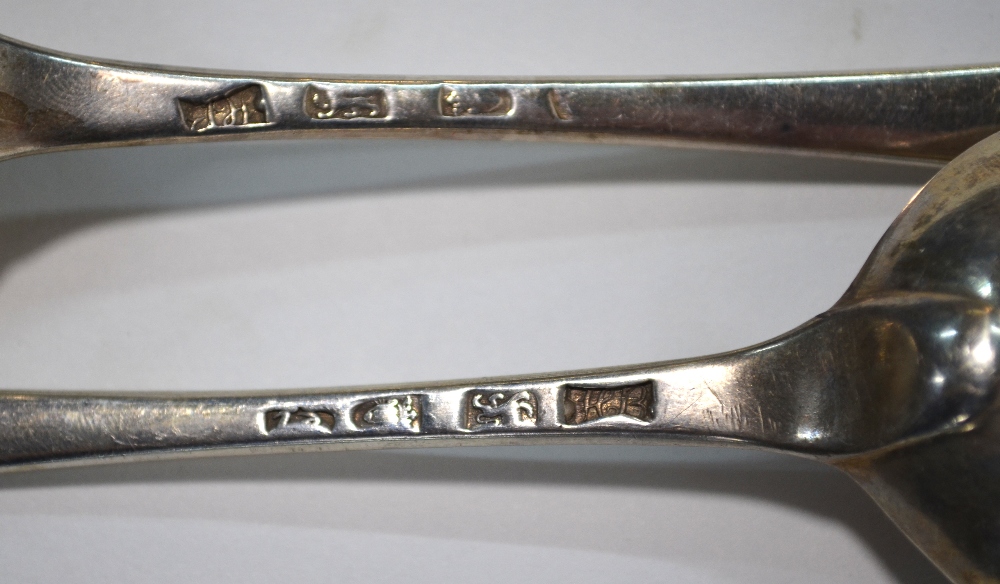 Hester Bateman: a pair of silver old English pattern table spoons, London 1768 (probably) 3. - Image 3 of 4