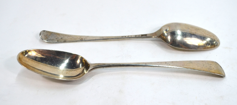 Hester Bateman: a pair of silver old English pattern table spoons, London 1768 (probably) 3. - Image 2 of 4