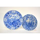 The Coysh Collection - A 19th century John Davenport pearlware blue transfer printed plate