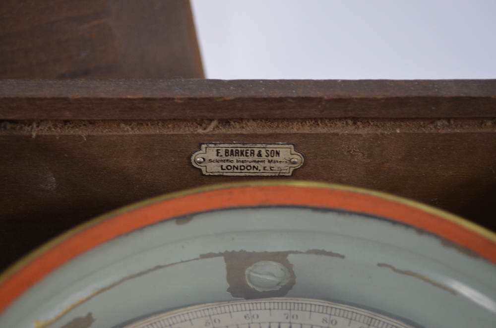 A late 19th century brass gimbal compass with printed paper 12 cm dial, - Image 4 of 9