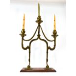 A good quality ormolu triform candelabra,