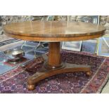 A Victorian rosewood breakfast table,
