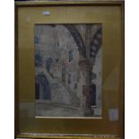 TB - Various views of Florence and surrounding area, watercolour,