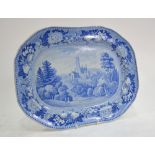 The Coysh Collection - James and Ralph Clews pearlware blue transfer printed meat plate decorated
