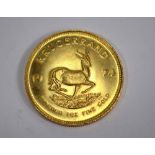 A 1974 South African 1oz gold krugerrand