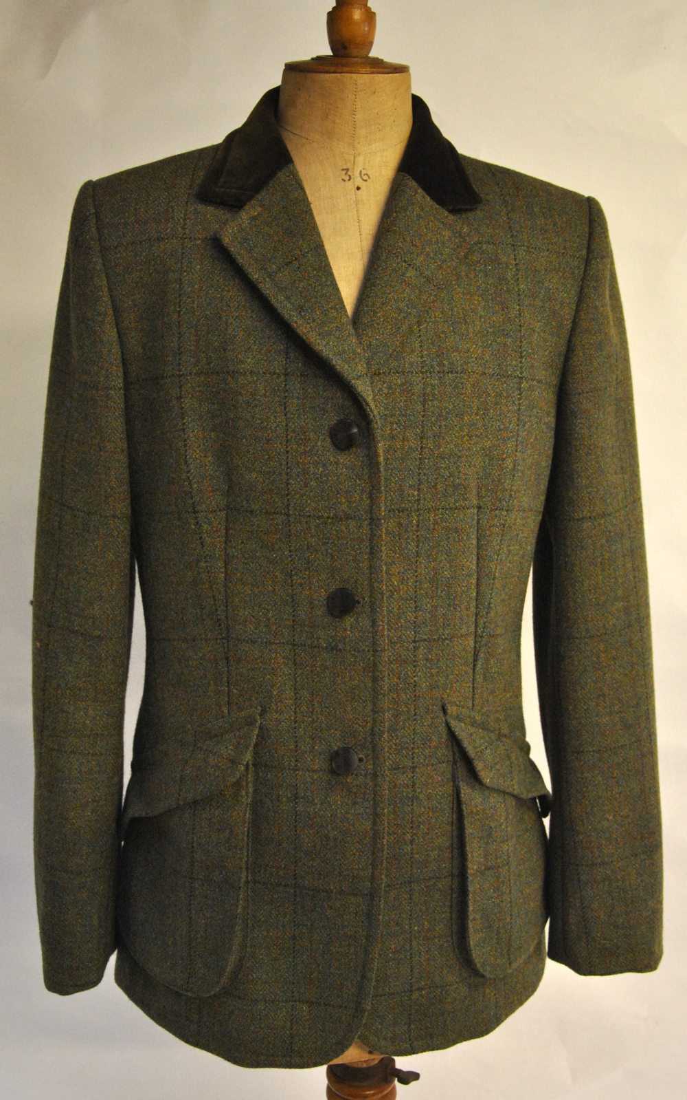 A Daks pure new wool tweed hacking style jacket,