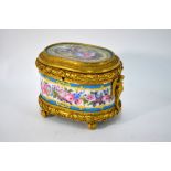 A 19th century Franco-Russian oval gilt metal casket,