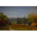 Wheeler - A West Sussex landscape, oil on canvas, signed lower right,