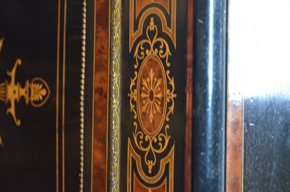 A good Victorian ormolu mounted walnut and ebonised credenza, - Image 5 of 5