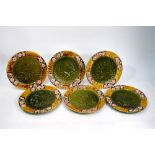 AMENDMENT - SIX (Not Seven) Sarreguemines majolica plates,