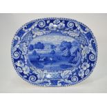 The Coysh Collection - A 19th century John & Richard Riley blue transfer printed meat plate