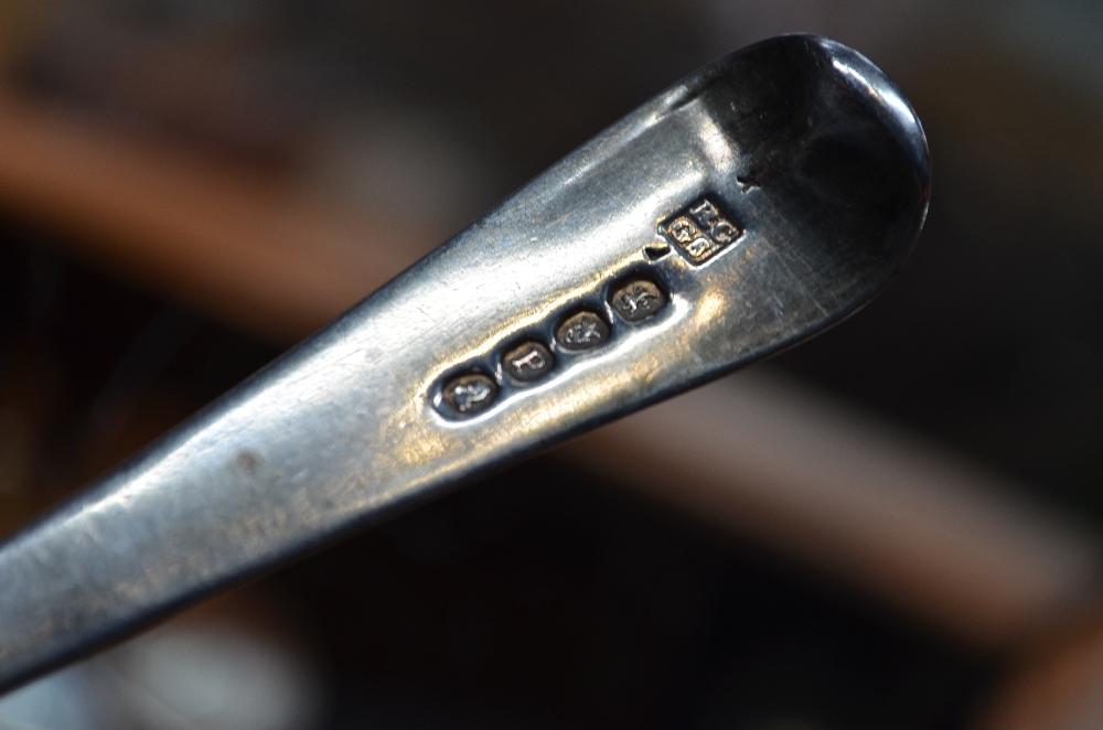 A pair of Georgian bead-edge table spoons, - Image 2 of 4