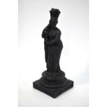 A 19th century Wedgwood basalt stoneware classical allegorical figure of Plenty on waisted socle